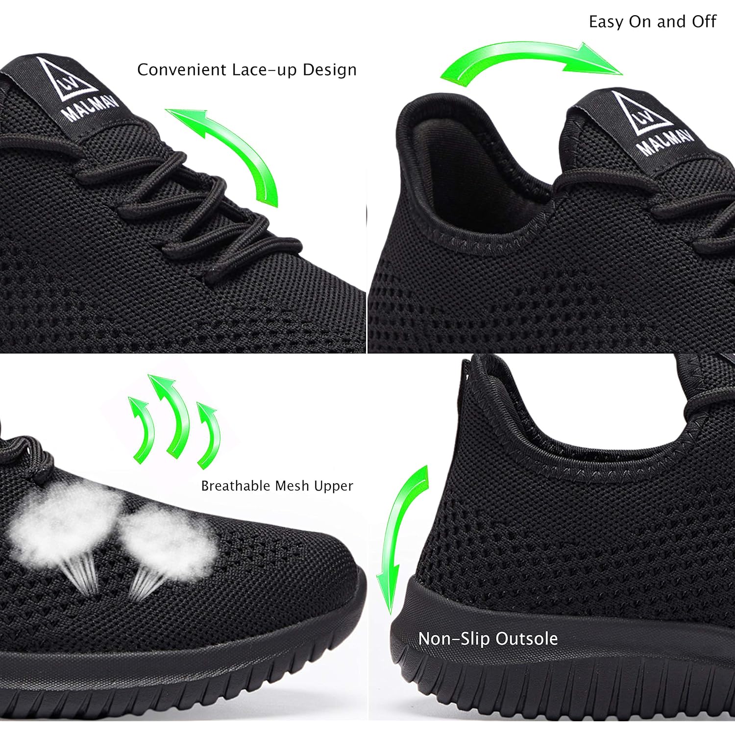 Vamjam Men'S Running Shoes Ultra Lightweight Breathable Walking Shoes Non Slip Athletic Fashion Sneakers Mesh Workout Casual Sports Shoes