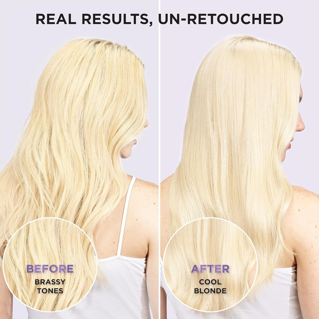 L’Oreal Paris Sulfate Free Brass Toning Purple Shampoo for Blonde, Bleached, Silver, or Brown Highlighted Hair, EverPure, 6.8 Fl Oz (Packaging May Vary)