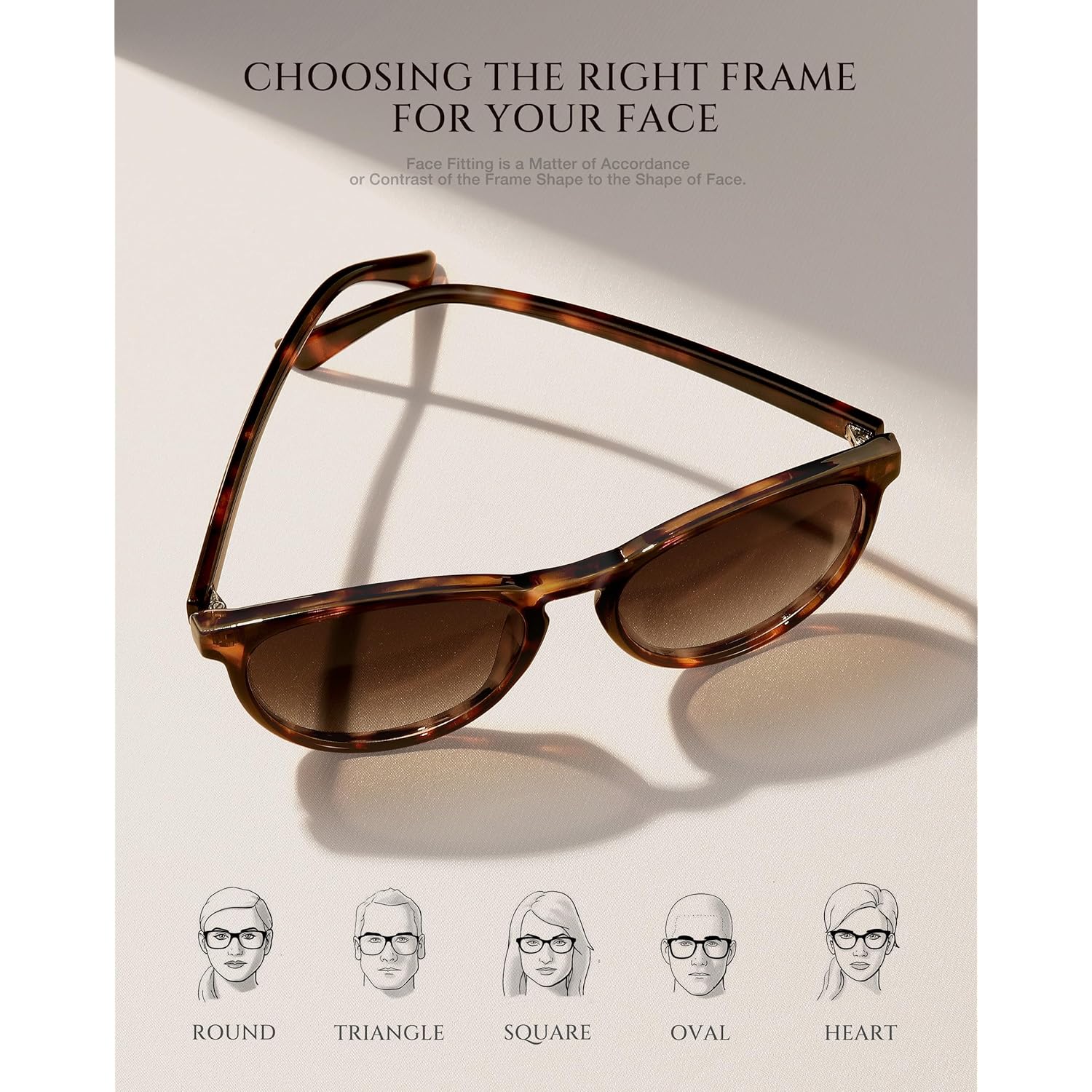 Classic Round Polarized Sunglasses for Women Retro Shades Trendy Vintage Sun Glasses FZN825