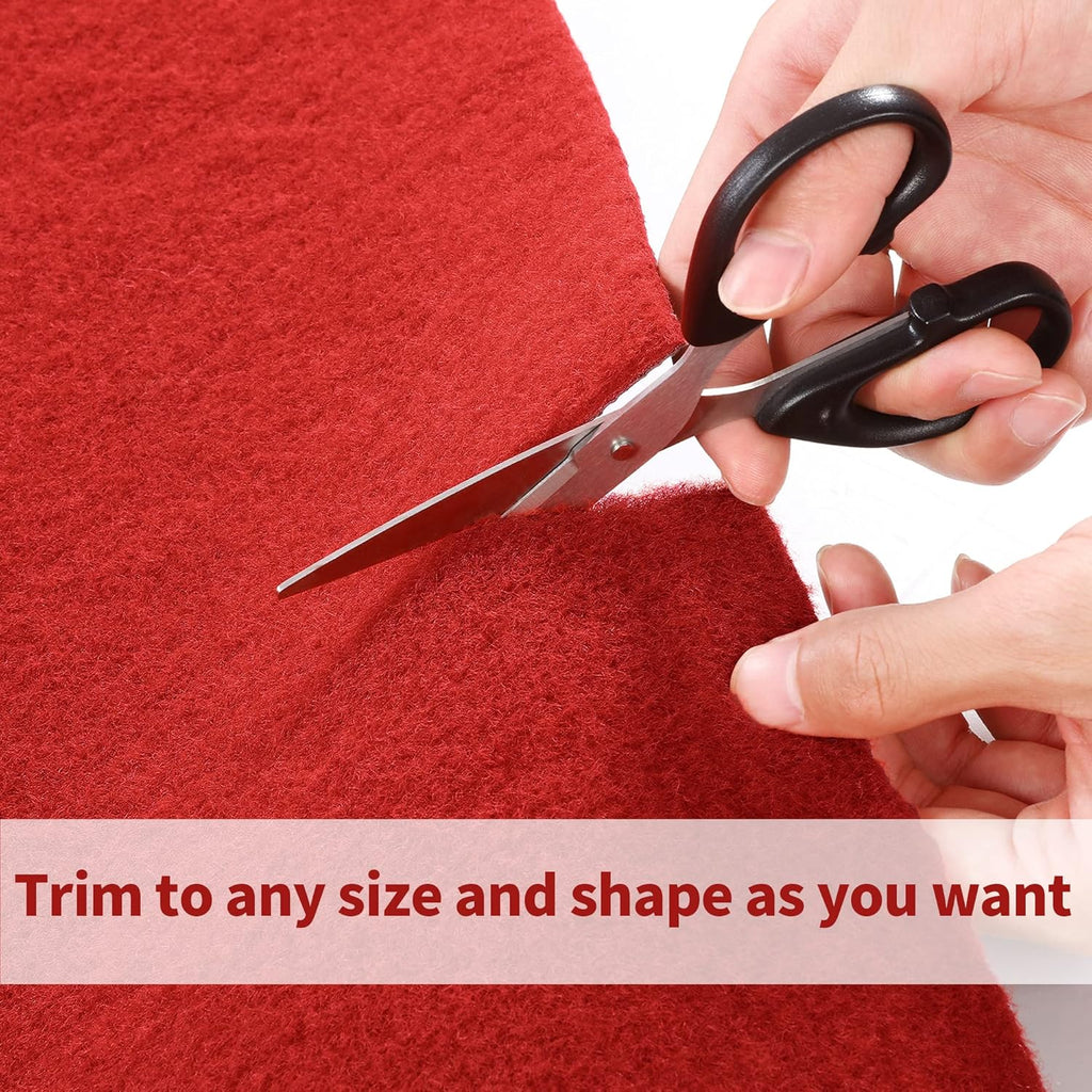 HOMBYS 450 GSM Extra Thick 3x10 ft Red Carpet Runner for Partys & Events, Heavy-Duty Felt Aisle Runway Rug for Steps, Prom Proposal & Wedding Ceremony Decorations, Hollywood Oscars for VIP Awards