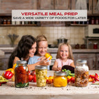 FORJARS - Canning Lids Regular Mouth, 100-Pack – Create Airtight Seals on Mason Jars to Preserve Food for Meal Prep & Food Storage – 2.7 In. Steel Lids with Silicone Seals – Canning Supplies