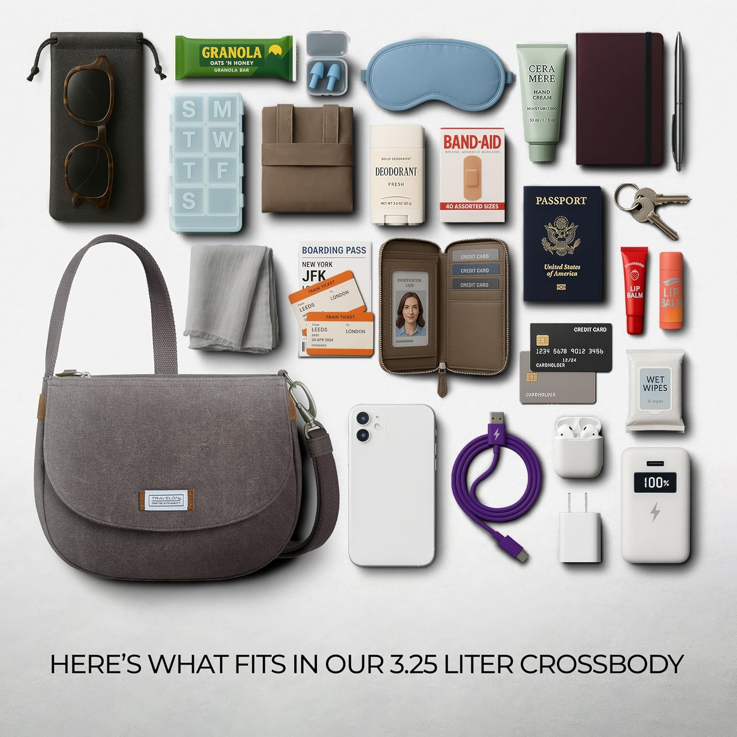 Travelon Anti-Theft Heritage Saddle Crossbody | Anti-Theft