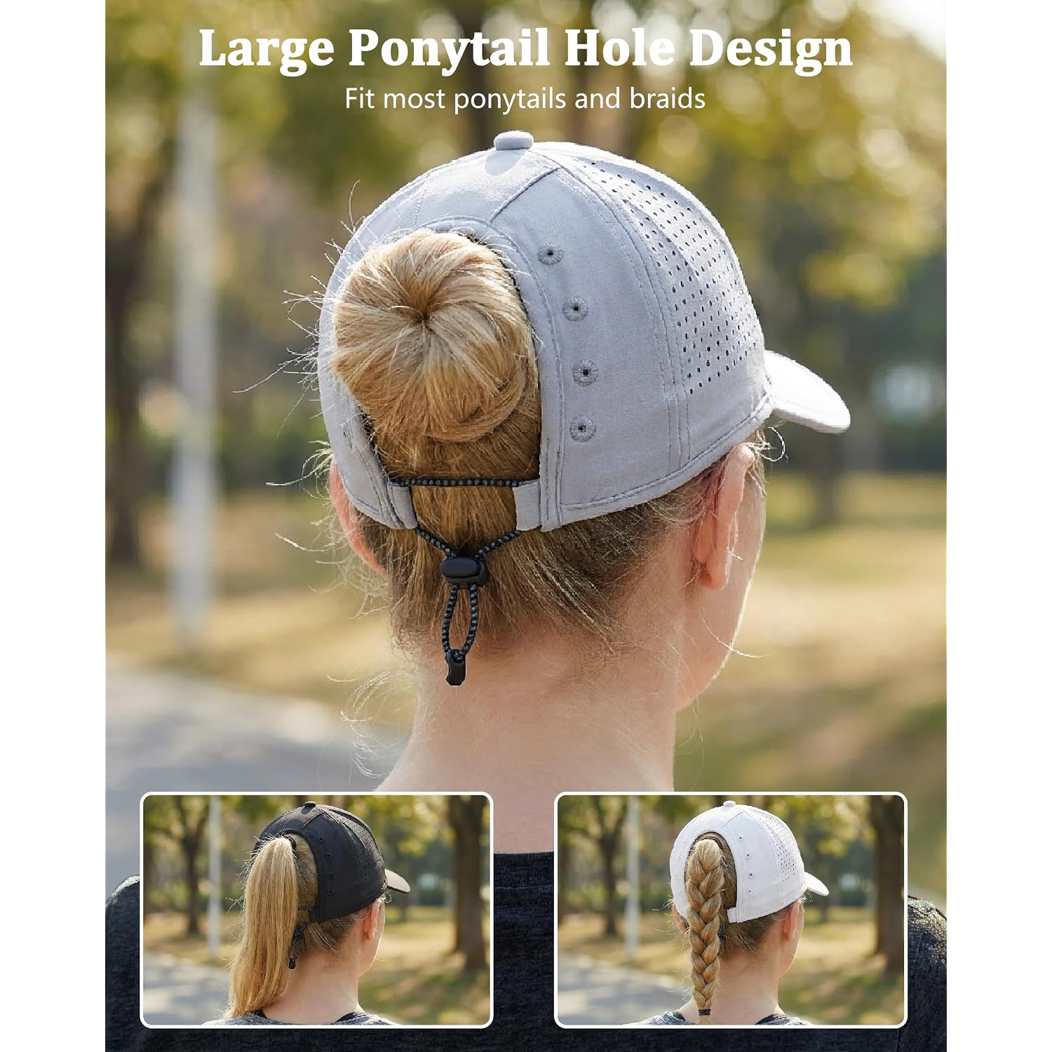 Gadiemkensd Ponytail Running Hat For Women With Large Hole – Foldable Breathable Performance Baseball Cap For Outdoor Sports