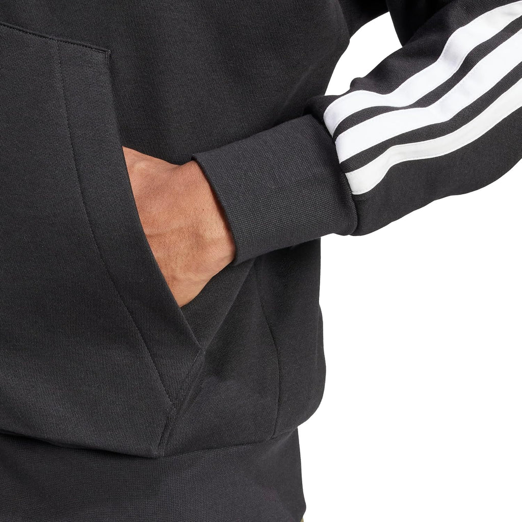 Adidas Men'S Essentials 3-Stripes Fleece Full-Zip Hooded Track Top