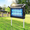Solar Bug Zapper Outdoor Waterproof, 4500V High Power Cordless Mosquito Zapper With Smart Light Sensor, Dual Solar & Usb Rechargeable Insect Killer For Patio, Garden, Backyard, Indoor & Outdoor Use