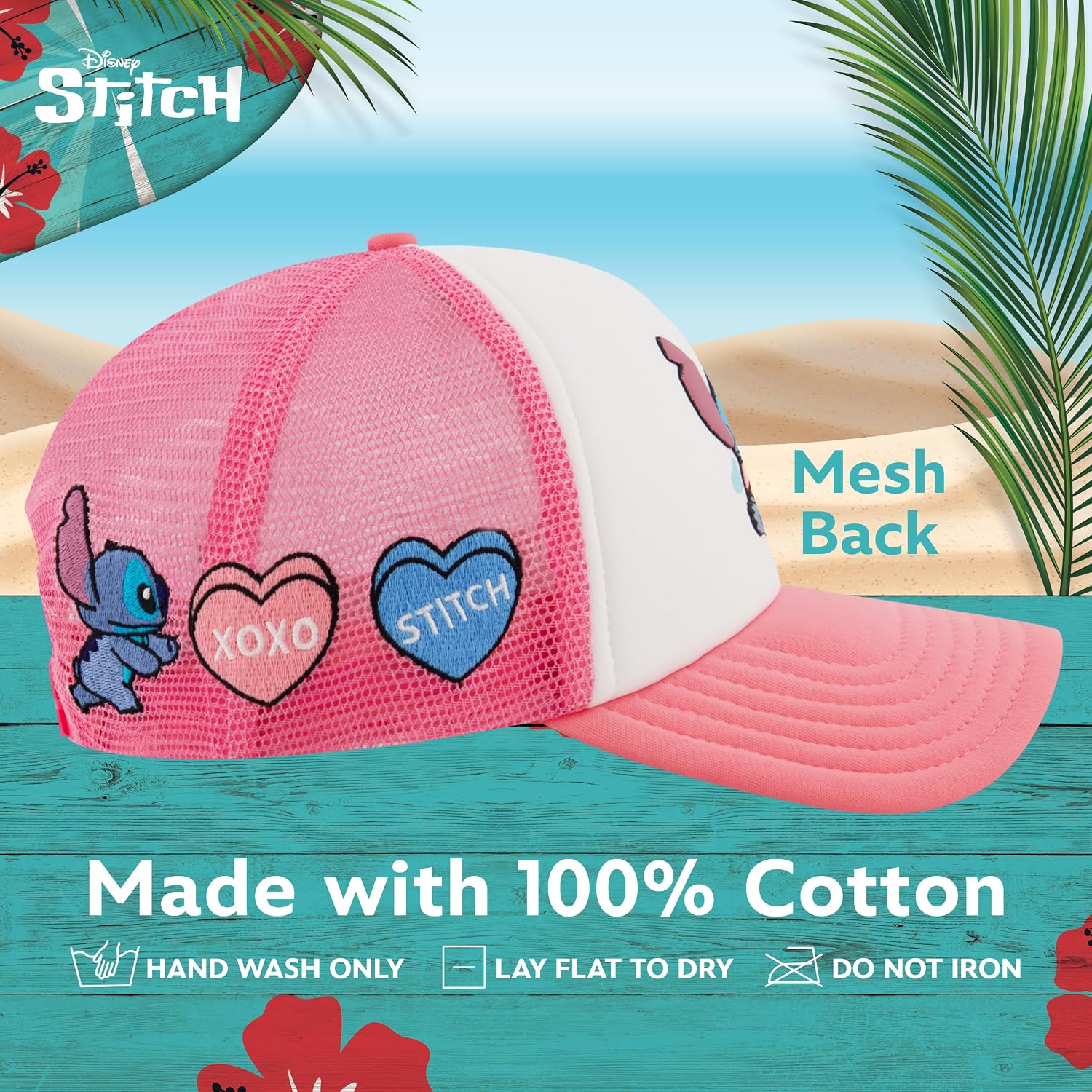 Disney Stitch Dad Hat, Adult Cotton Baseball Cap With Curved Brim
