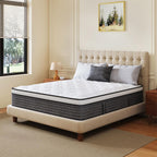 Queen Mattress, 12 Inch Queen Size Hybrid Mattresses In A Box, Medium Feel Foam And Individual Pocket Springs, Fiberglass Free Bed Mattress, Extra Edge Support, Pressure Relief, Certipur-Us