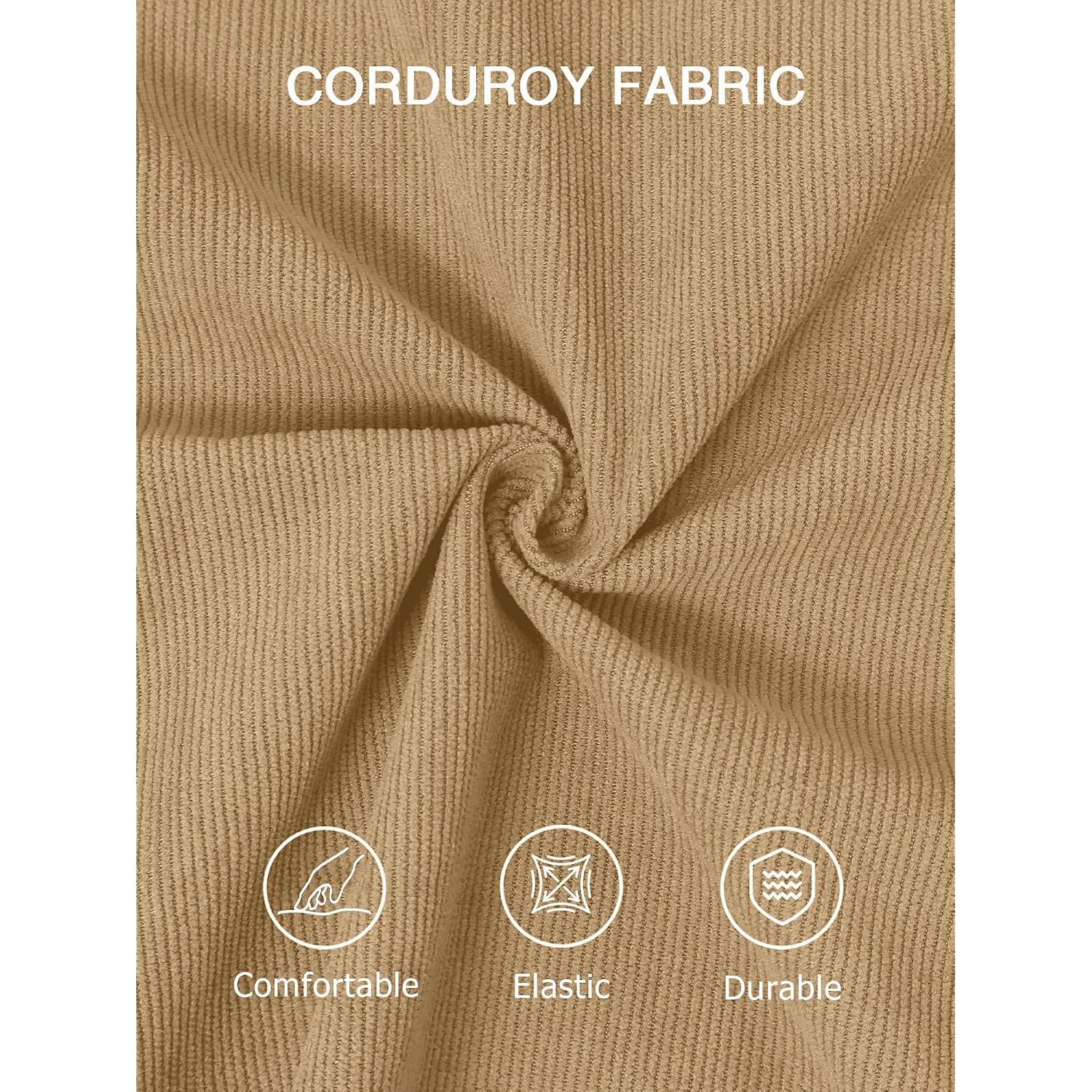 Plepan Mens Corduroy Shorts 7 Inch Casual Vintage Elastic Waist Relaxed Fit Summer Beach Short With Pockets