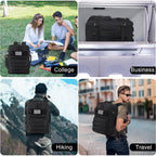 Tsa Approved Carry On Backpack, Extra Large Tactical Travel Backpack For Men, Airplane Approved Weekender Bag For Flight (Black)