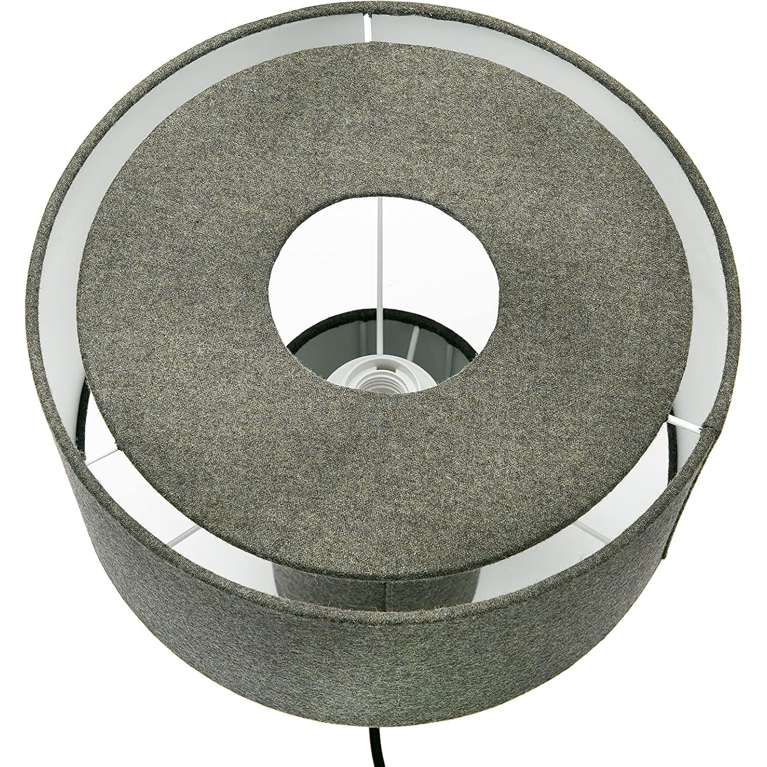 Bloomingville Grey Wool Blend Matching Shade (Set Of 2 Table Lamp Set, 12" L X 12" W X 14" H, Ah0898Set