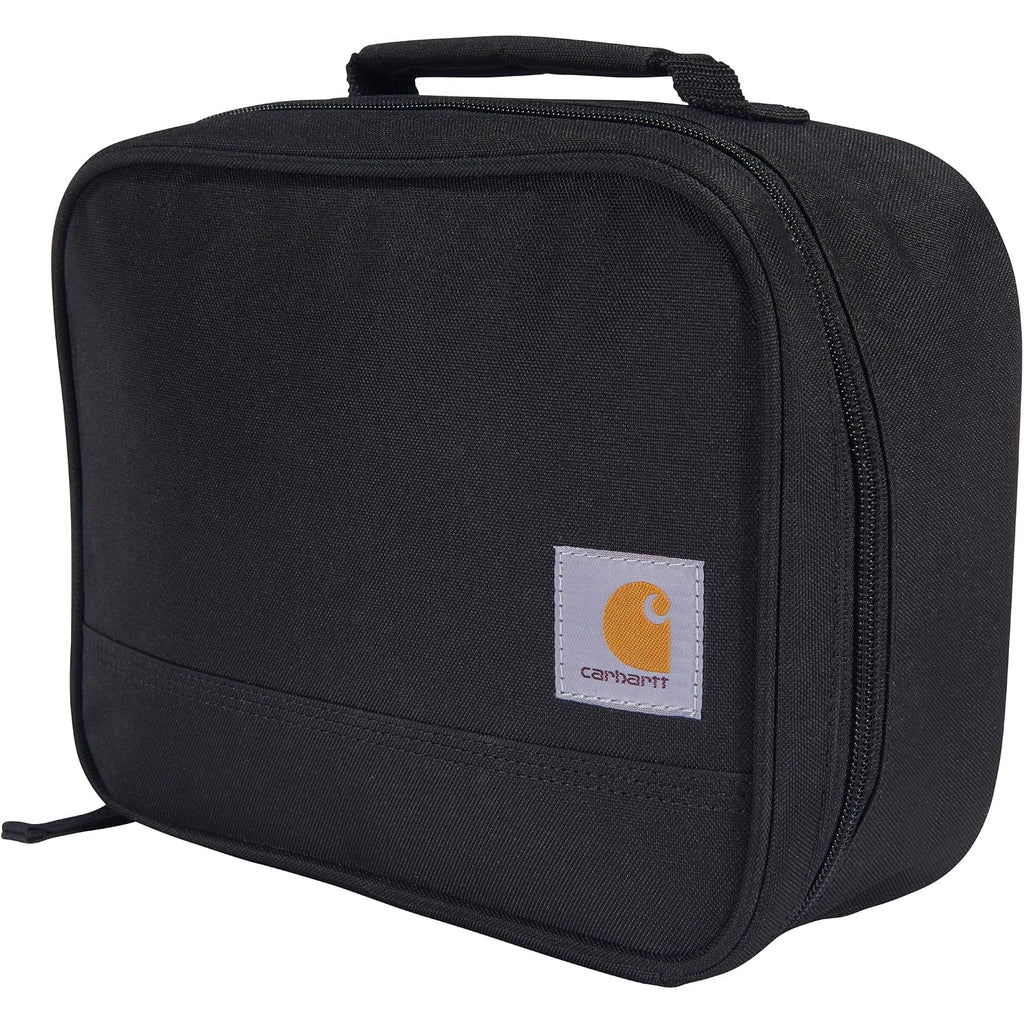 Carhartt Insulated Lunch Cooler For Men And Women, Fully Insulated Lunch Pale For Everyday Use, 4 Can (Black)
