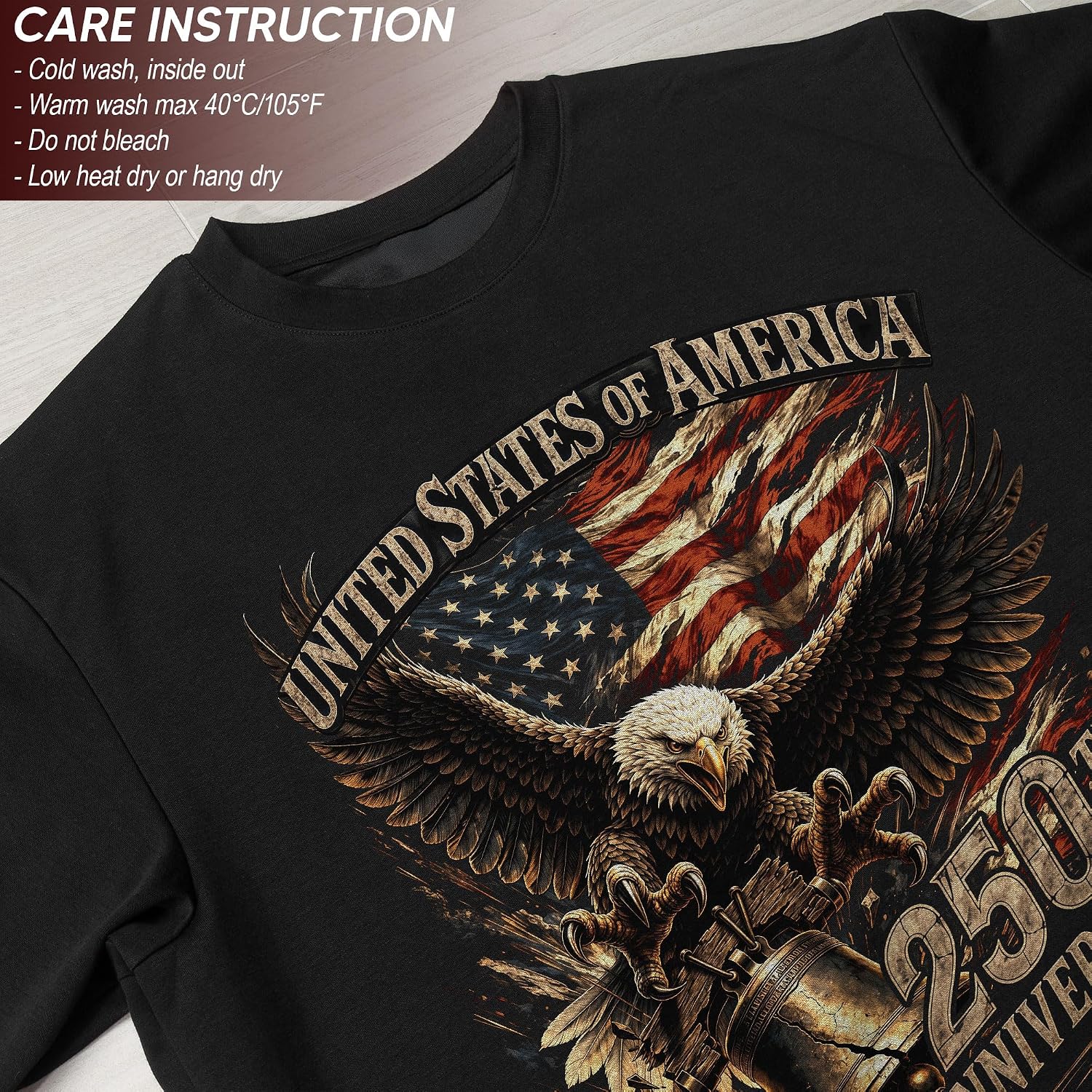 250Th Anniversary Usa Shirt, 1776-2026 Graphic Shirts For Men | Graphic T-Shirt Featuring 1776-2026 Inspired Artwork, Suitable For Holidays, Gatherings, Casual Wear, And Everyday Outfits.