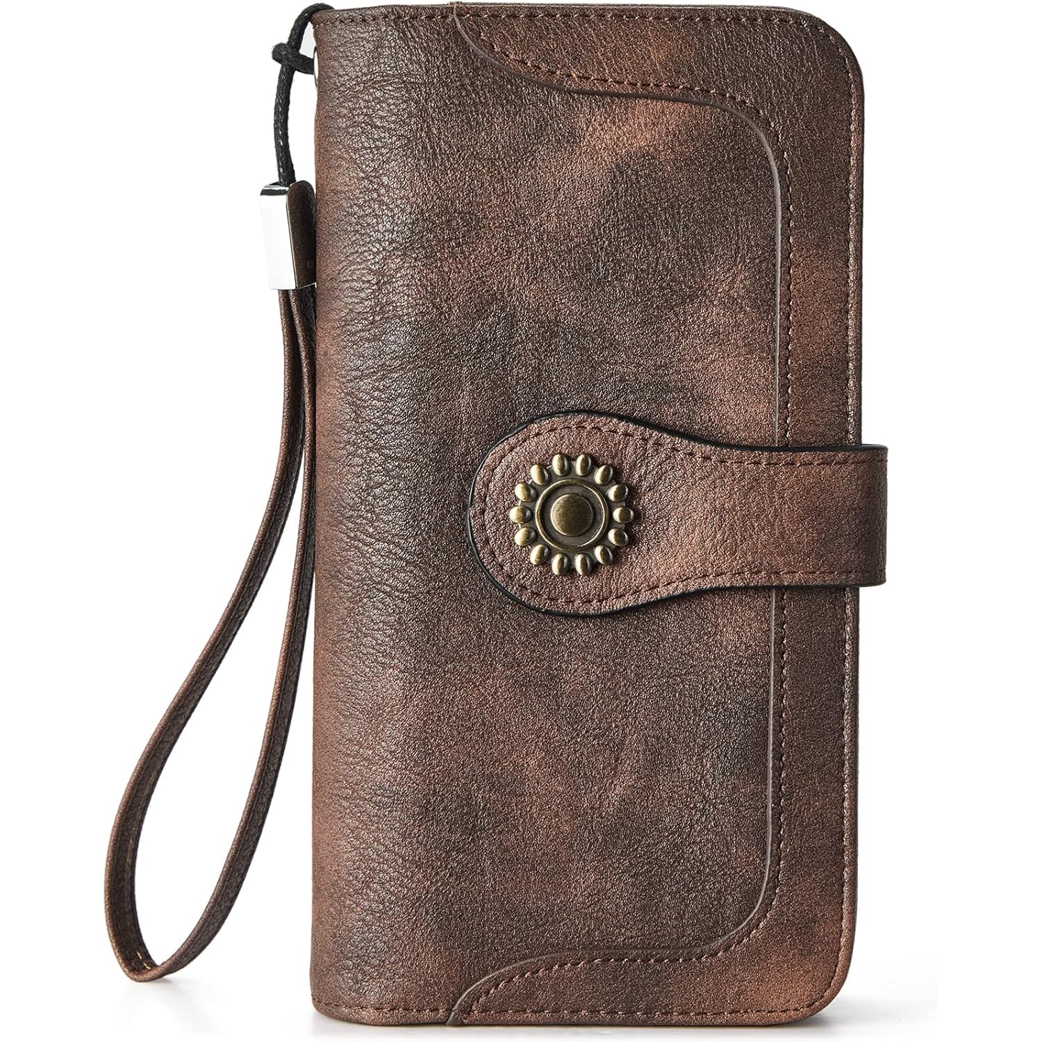 BOSTANTEN Leather Wallet for Women RFID Blocking Zip Around Credit Cards Holder Phone Clutch