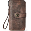 BOSTANTEN Leather Wallet for Women RFID Blocking Zip Around Credit Cards Holder Phone Clutch