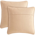 Boho Living Jada Decorative Throw, Includes Accent Insert, Premium Woven Design, Living Room Décor, (2) 20" X 20" Pillow Covers, Beige 2 Count