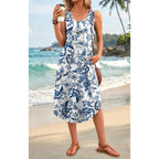Wiholl Summer Dresses For Women 2026 Button Front Sleeveless Casual Midi Dress Beach Vacation Sundresses With Pockets