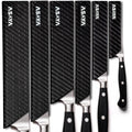 Asaya Professional Chef Knife Edge Guards – 6 Piece Knives Universal Covers - Extra Strength Abs Plastic And Food Safe Kitchen Knife Sheath Covers – Knives Not Included