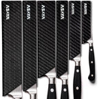 Asaya Professional Chef Knife Edge Guards – 6 Piece Knives Universal Covers - Extra Strength Abs Plastic And Food Safe Kitchen Knife Sheath Covers – Knives Not Included