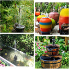 Aisitin Diy Solar Water Pump Kit For Water Feature Outdoor With 6 Nozzles | 2026 Solar Fountain Pump, Solar Powered Water Fountain For Bird Bath, Ponds, Garden, Fish Tank