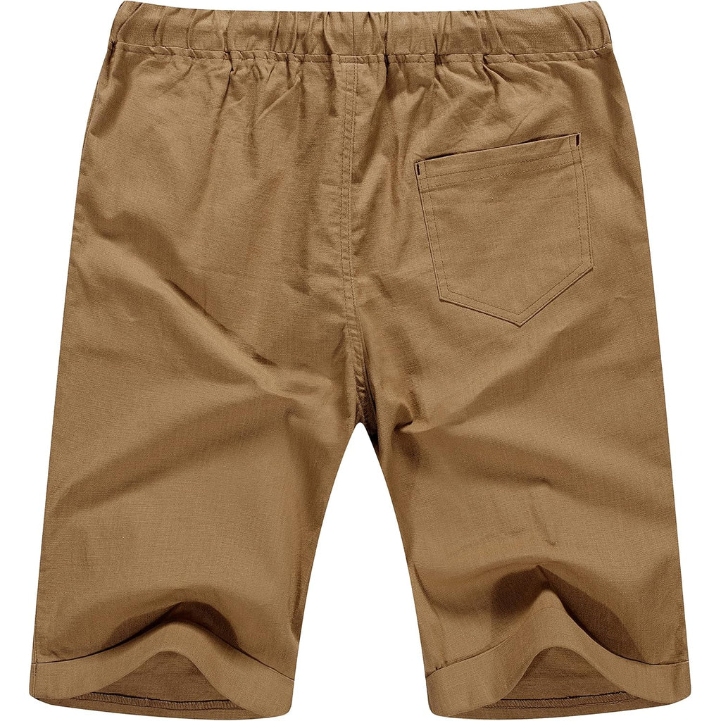 Sailwind Men’S Linen Shorts Casual Drawstring Summer Beach Shorts