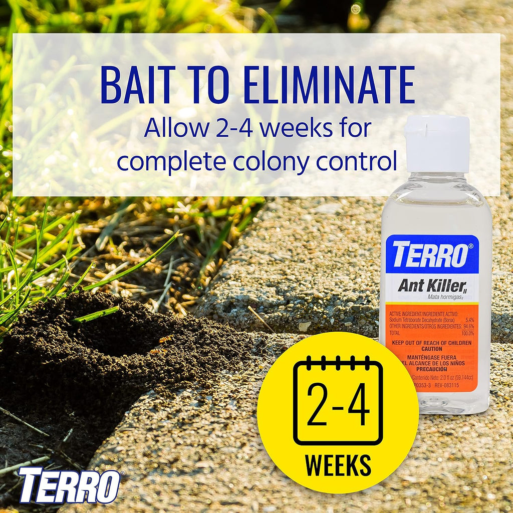 Terro Liquid Ant Killer 3-Pack Indoor Ant Baits With Borax - Kills Common Household Ants Including Ghost, Sugar, And Black Ants - Fast-Acting Pest Control, T200-3Sr