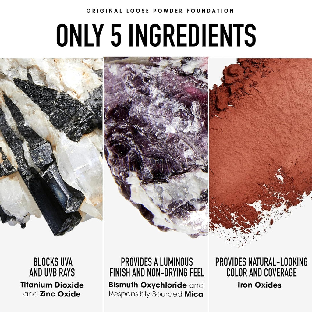 bareMinerals Original Loose Powder Foundation SPF 15 - Powder Face Makeup with Added Sun Protection - Sheer to Full Coverage Foundation