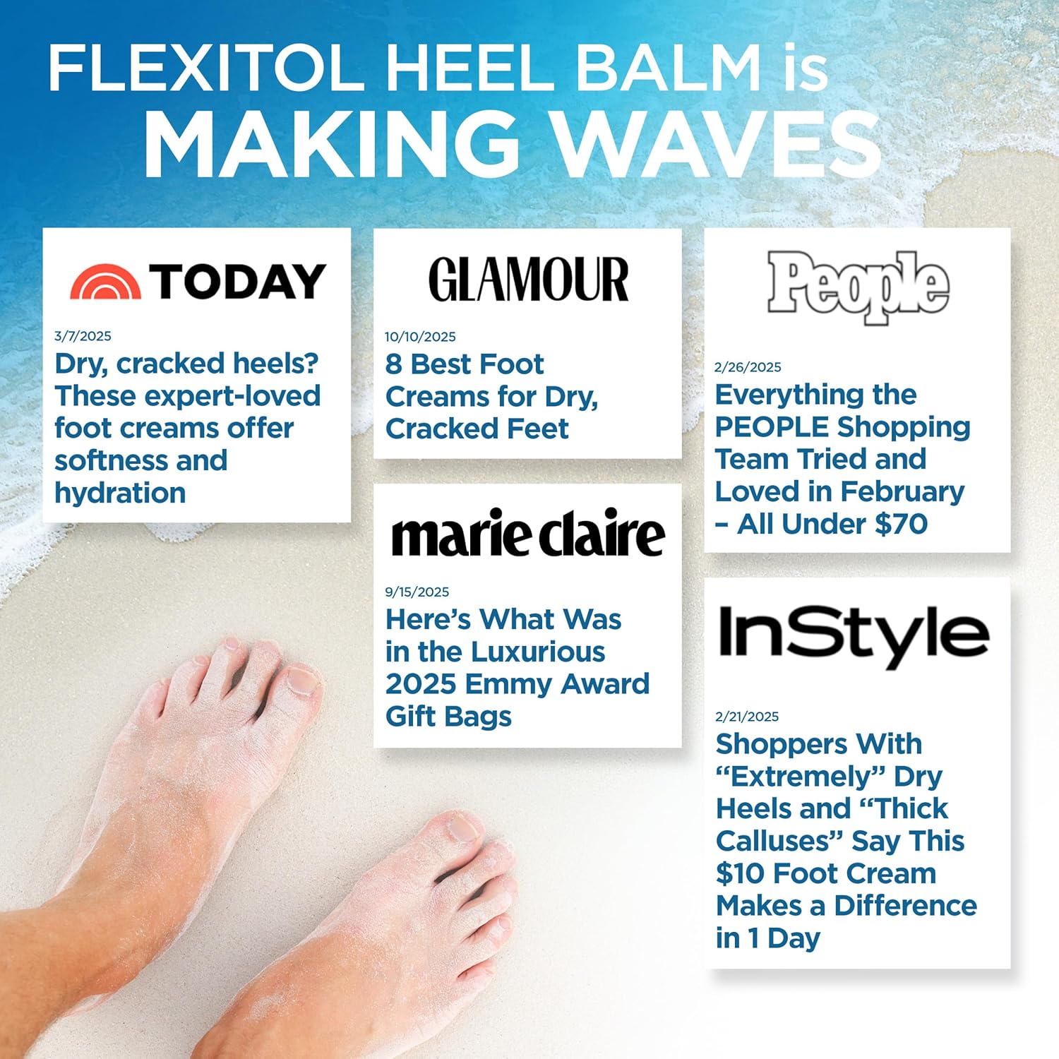 Flexitol Heel Balm Twin Pack, Cracked Heel Cream & Foot Balm, Intensive Hydration for Dry, Rough Feet & Heels, Urea-Based Moisturizing Cream, 4 oz Tube