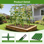 Cucumber Trellis For Raised Bed,U-Shape Garden Trellis For Climbing Plants Outdoor, Metal Arch Vegetables Trellis, Plant Support For Vine (Green, 47.2X47.2 X21.6)