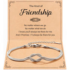 Tarsus Love Knot Friendship Bracelets, Best Friend Mothers Day Birthday Galentines Valentines Christmas Jewelry Friendship Gifts for Women Bff Bestie
