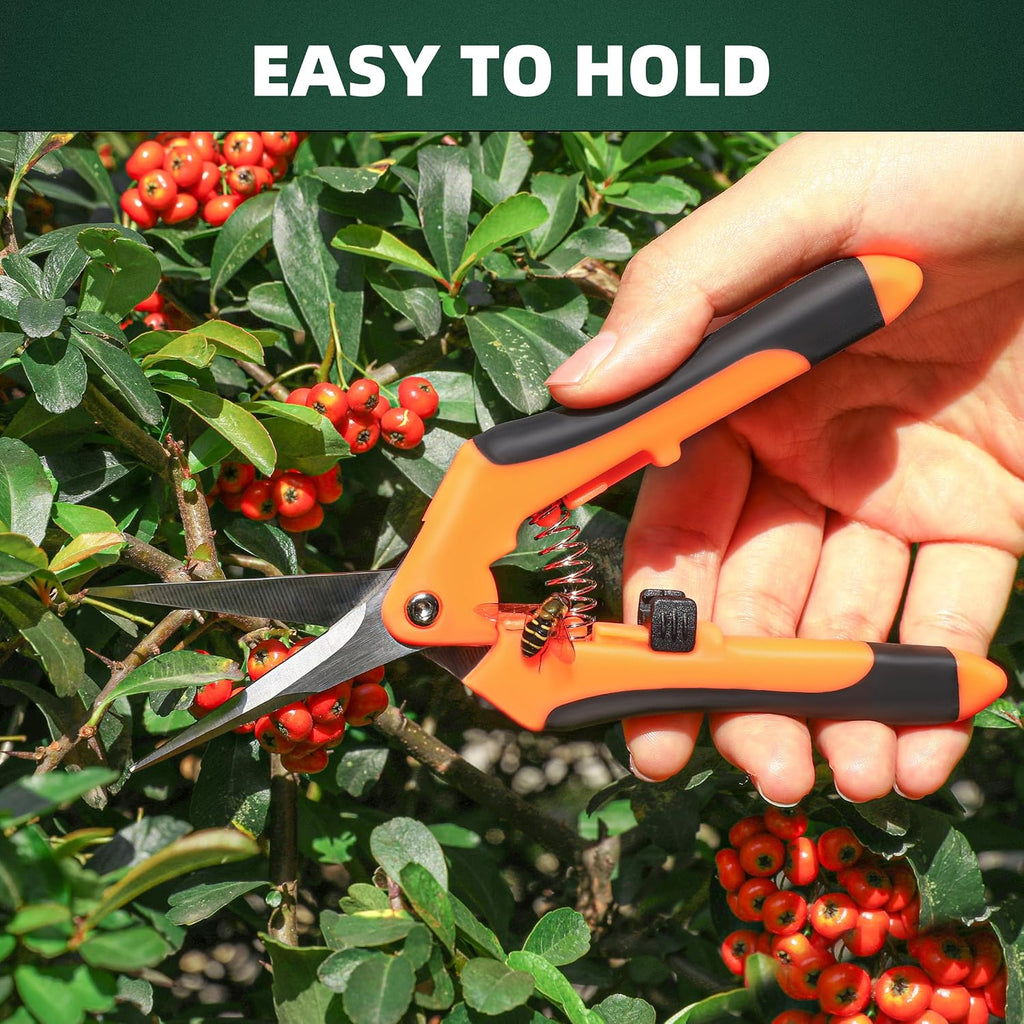 3 Pack Garden Pruning Shears, Stainless Steel Shears, Gardening Shears, Scissors, Garden Clippers, Pruning Snips, Pruning Shears For Gardening Tools