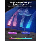 Poolhacker Solar Pool Fountain With 10-Color Led Lights, Newly Refined Streamlined Design, Auto Dusk Sensor & Timer, Remote Control, Dual-Head Adjustable Spray For Above & Inground Pools
