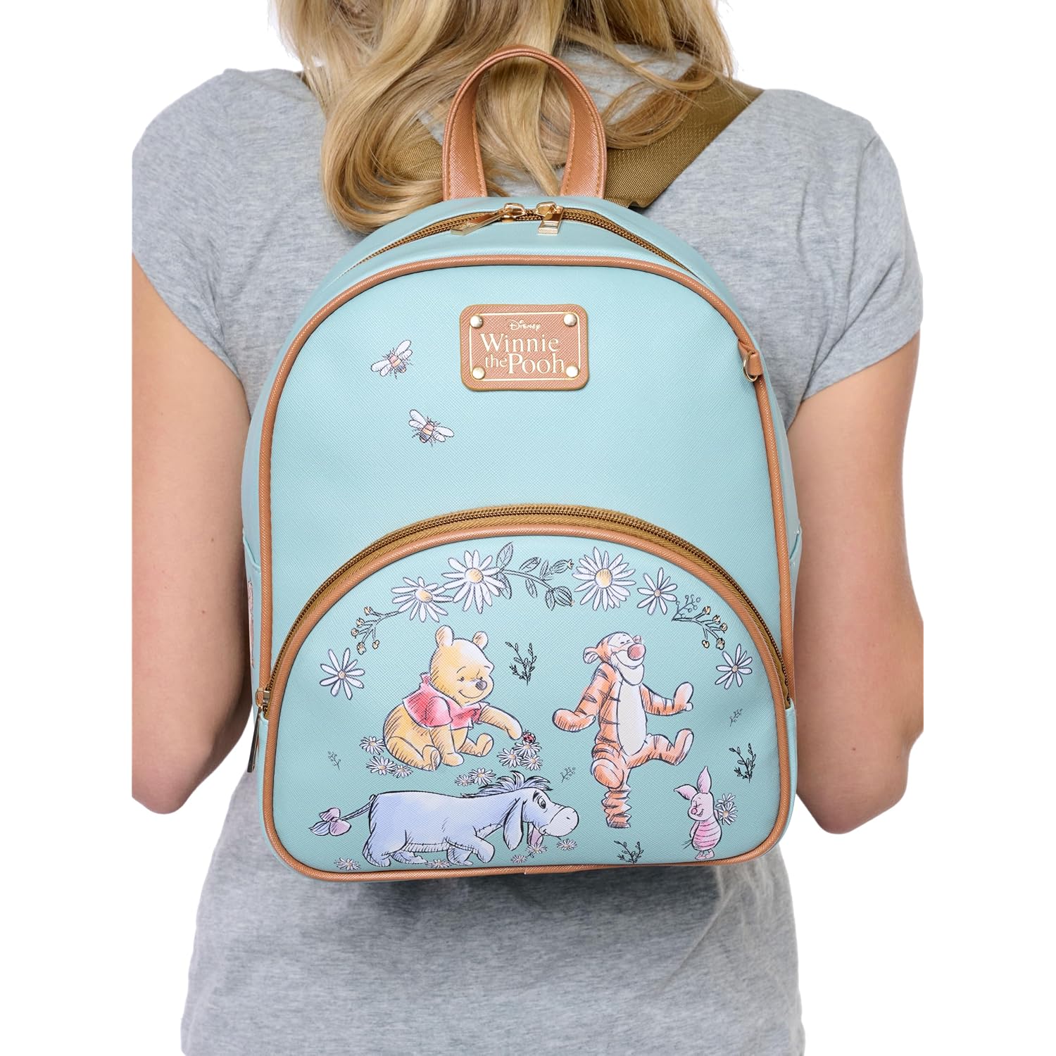Disney Winnie The Pooh Eeyore Mini Backpack Handbag Shoulder Bag Green