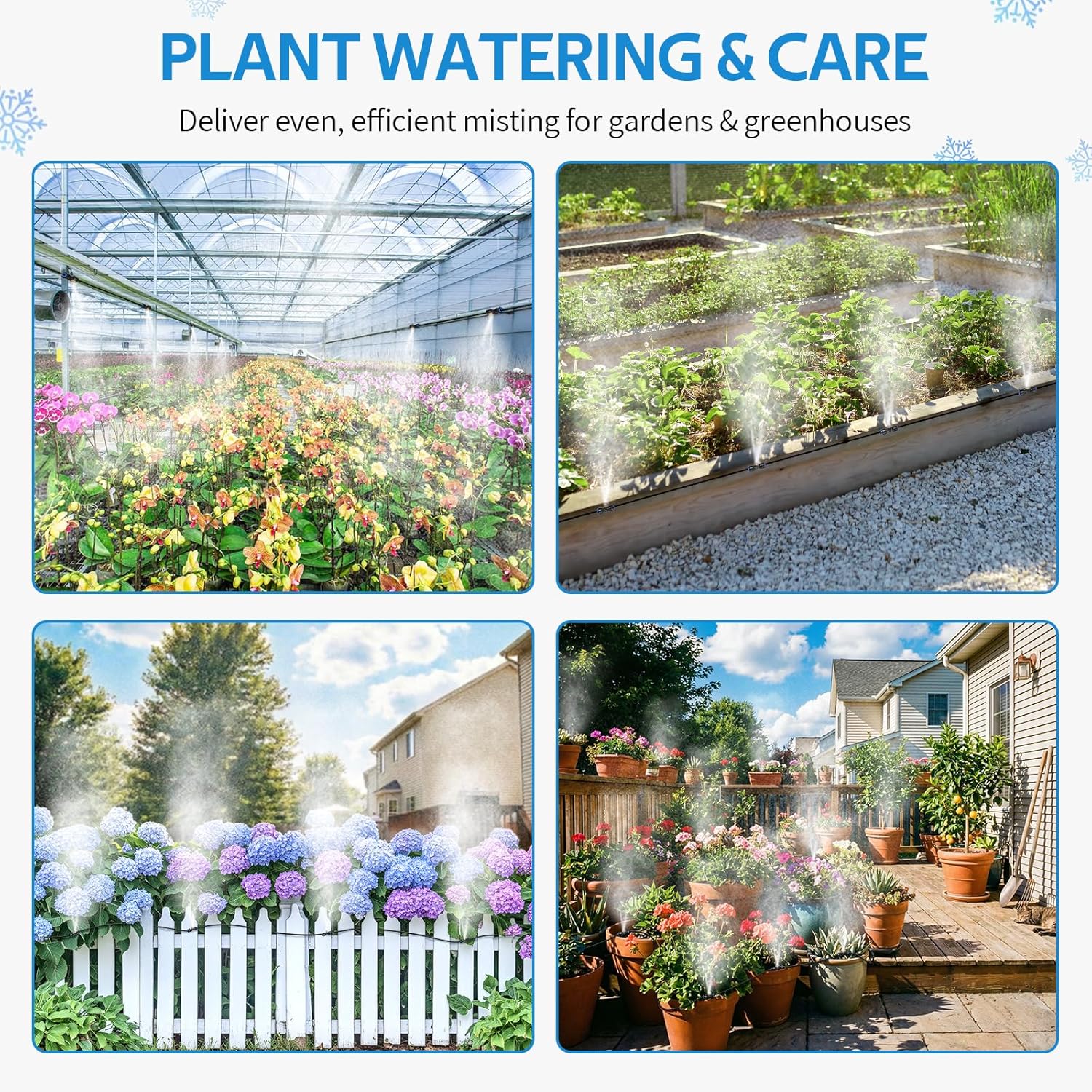 Misting Cooling System, 26Ft (8M) Misting Line + 7 Brass Mist Nozzles + Brass Adapter(3/4") Outdoor Mister For Patio Backyard Garden Greenhouse