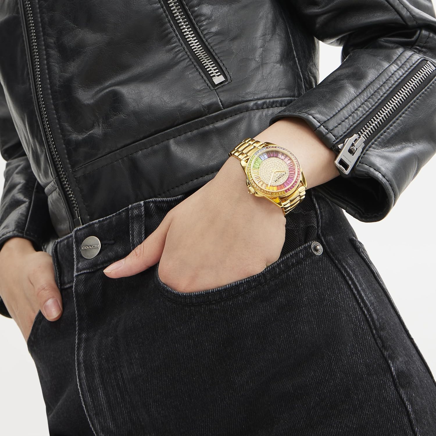 Coach Greyson Women'S Watch - 3H Dial With Signature C Link Bracelet And Crystal Bezel - Water Resistant 3 Atm/30 Meters - Premium Fashion Timepiece For Everyday Style - 36Mm