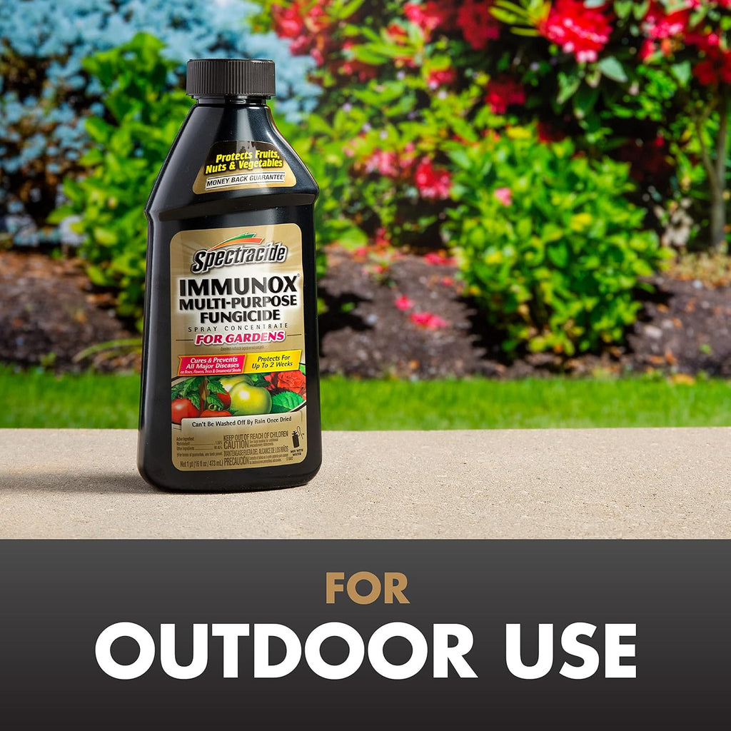 Spectracide Immunox Multi-Purpose Fungicide Spray Concentrate For Gardens 16 Ounces, Protects Up To 2 Weeks