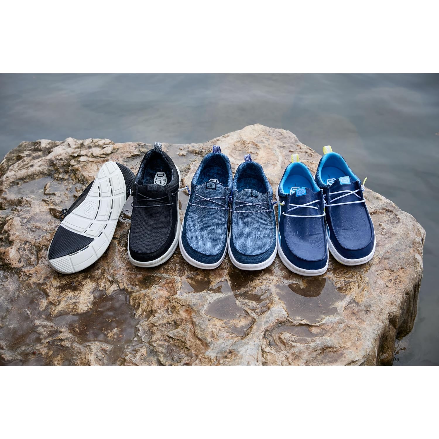 Heydude Men’S Wally Hey2O Mesh Slip On Shoes | Lightweight Comfort For Beach Days, Travel And Everyday Wear