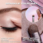 Urban Decay 24/7 Moondust Glitter Eyeshadow Single, Buildable Sparkly Eye Glitter, Long-Lasting Shimmer Finish, Reflective Iridescent Eye Shadow Topper, Wet Look Effect - 0.06 Oz