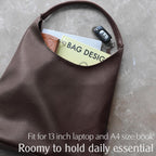 Hobo Bags For Women Soft Vegan Leather Shoulder Handbag Slouchy Tote Purses