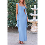 Prettygarden Women'S 2026 Summer Wedding Guest Dress Sleeveless Ruffle Formal Cocktail Party Maxi Bodycon Dresses