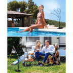 Rafow Standing Misters For Outside Patio Portable Misting System For Cooling Outdoor 26.5 Ft Stand Mist Line Water Sprinklers Patio Mister For Garden Backyard Bbq Party Pool Beach