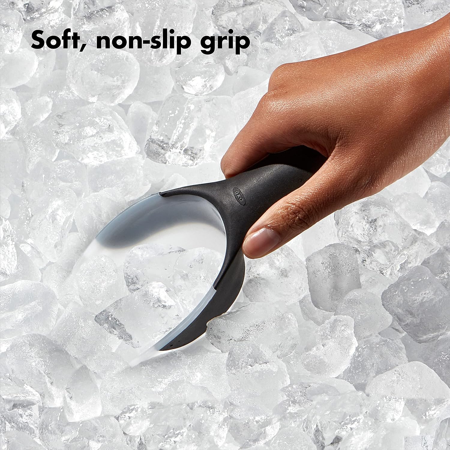 OXO Good Grips Flexible Scoop, 1 Cup, Ice Scoop for Freezer, Kitchen Food Scooper for Flour, Pet Food and More