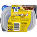 Glad GladWare Medium Rectangle Food Storage Containers with Lids, BPA Free Plastic for Soups Salads and Meal Prep, Airtight Leak Resistant, Microwave Dishwasher Freezer Safe, 24 Oz, 5 Count