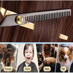 13 Pcs Hair Cutting Scissors Shears Kits，Professional Haircut Scissors Kit With Cutting Scissors，6.5 Inches Hair Cutting Scissors Kit For Men/Women/Kids/Salon & Home