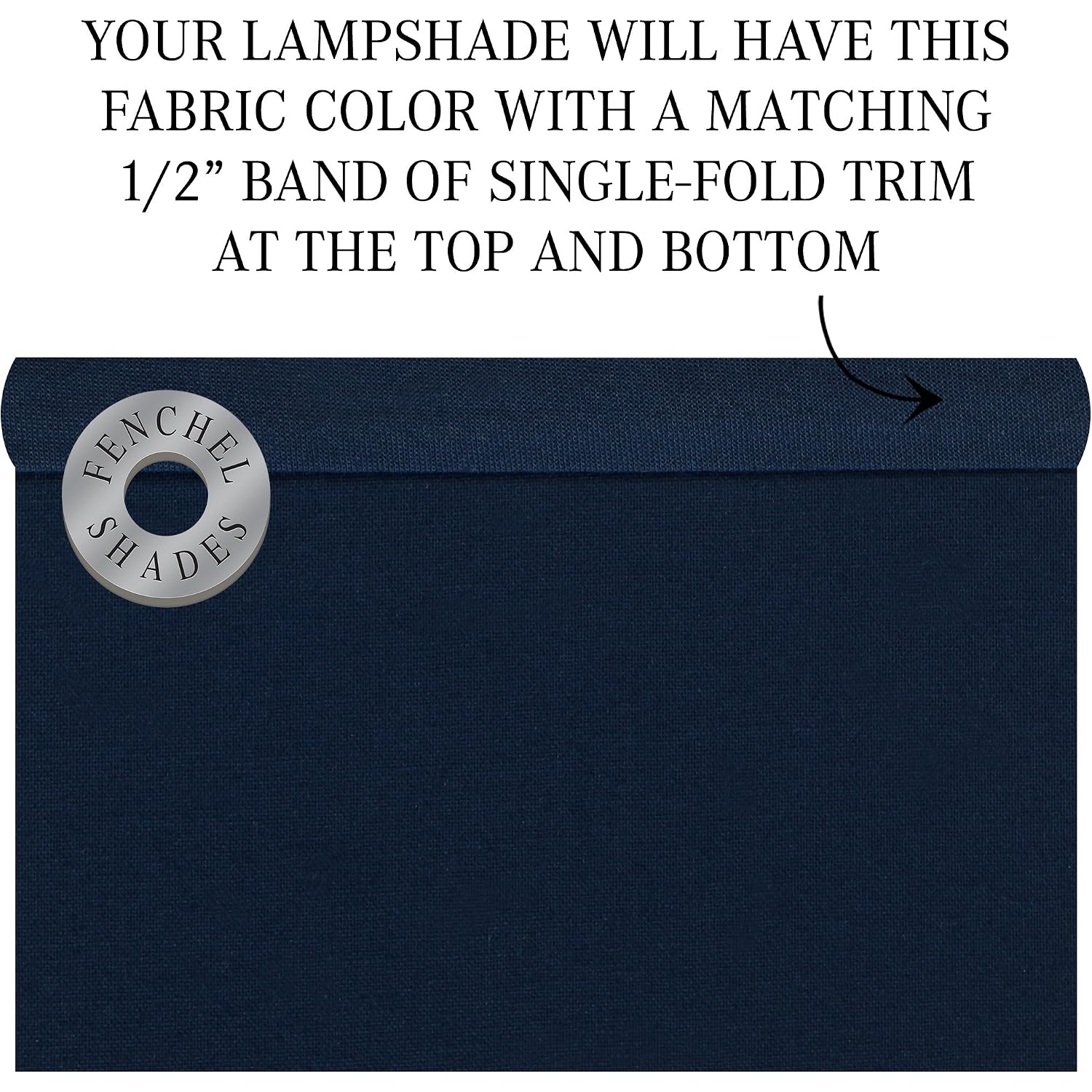 Lampshade 11" Top Diameter X 17" Bottom Diameter X 13" Slant Height With Washer (Spider) Attachment. For Use On Lamps With Harps (Navy)