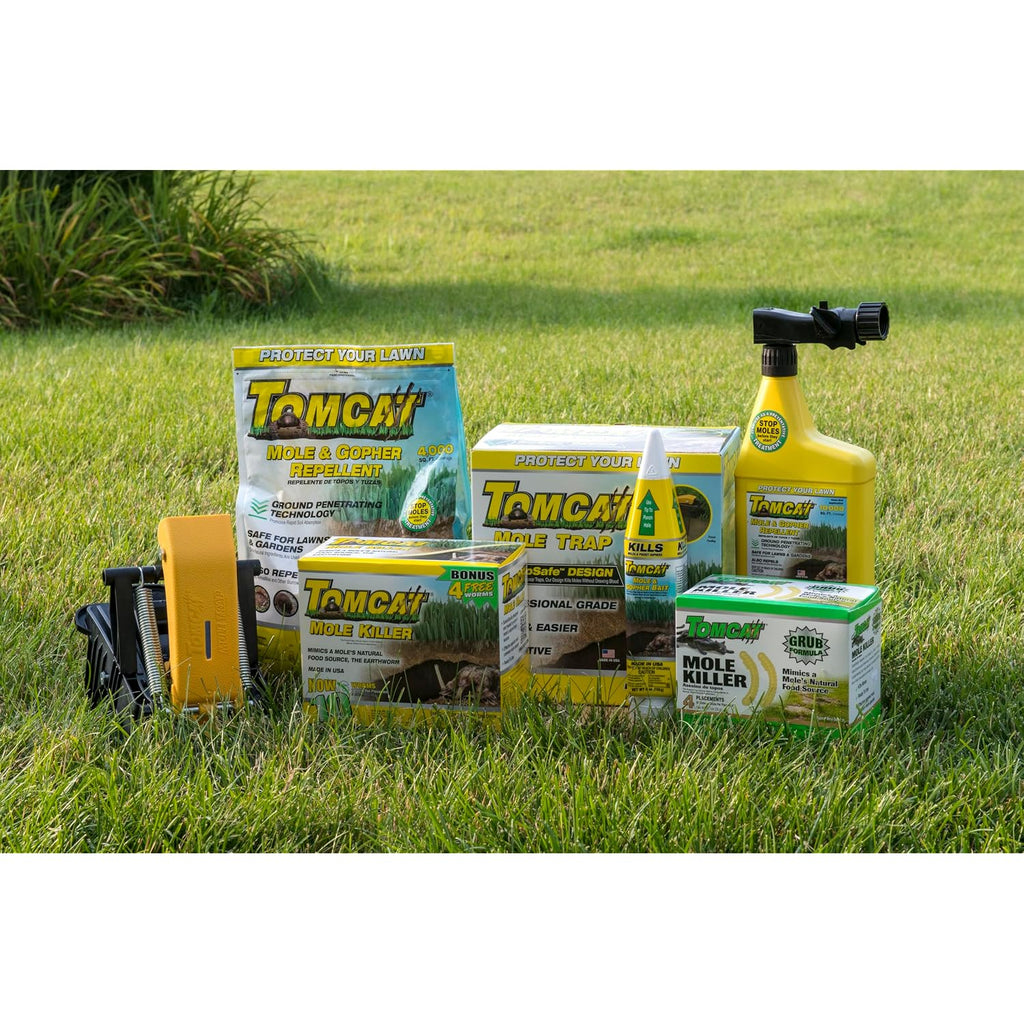 Tomcat Mole Killer(A), 12 Worm Baits | Mimics Natural Food Source, Kills With A Single Feeding, Mole Killer For Lawns And Yards