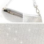 Valleycomfy Bling Evening Clutch Bag for Women Lady Girl Bride Rhinestone Purse For Prom Cocktail Party Wedding Engagement
