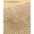 Smiry Waffle Bath Mat 30x20, Extra Soft Absorbent Bathroom Rugs, Non Slip Machine Washable Quick Dry Bath Rugs for Bathroom Floor, Tub, Shower, Home Decor Accessories, Brown