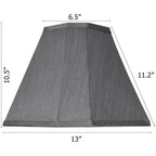 Go&So Bell Lamp Shade Set Of 2,6.5" X 13" X 10.5",Grey Fabric Lampshade | Retro Scalloped Lamp Shade For Table Lamps,Floor Lamps Replacement,Spider Fitter,Easy Assembly