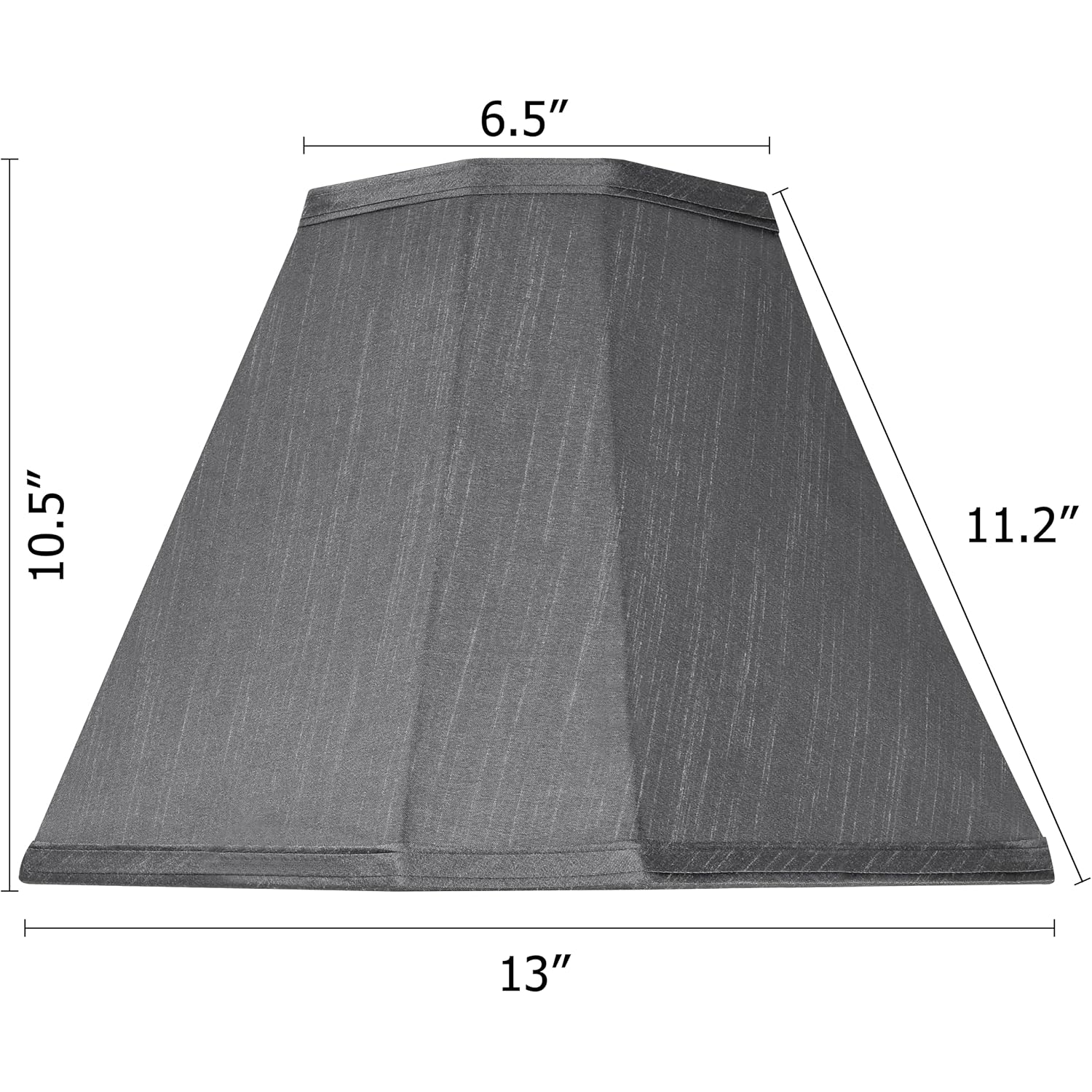 Go&So Bell Lamp Shade Set Of 2,6.5" X 13" X 10.5",Grey Fabric Lampshade | Retro Scalloped Lamp Shade For Table Lamps,Floor Lamps Replacement,Spider Fitter,Easy Assembly