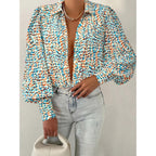 Summer Blouses for Women Dressy Casual 2026 Long Sleeve Button Down Shirt V Neck Boho Spring Tops Fashion Clothing